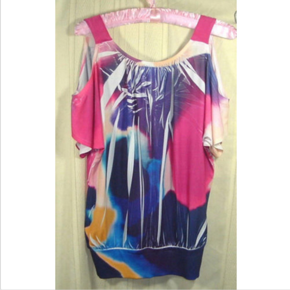 Lipstick Womens Multi-Colored Blouse Size S - Picture 2 of 4